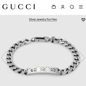 Gucci Silver Bracelet for Men